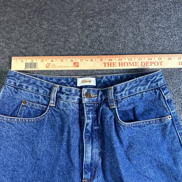 vtg womans TALBOTS Mom Jeans Sz 12 Blue High Rise 100% Cotton Straight 90s y2k - Picture 5 of 13